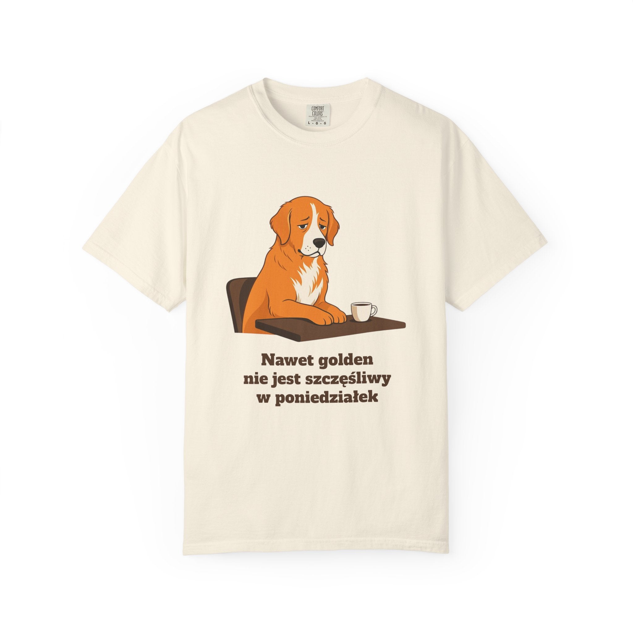 Koszulka unisex z Bawełny - Golden Retriever grafika