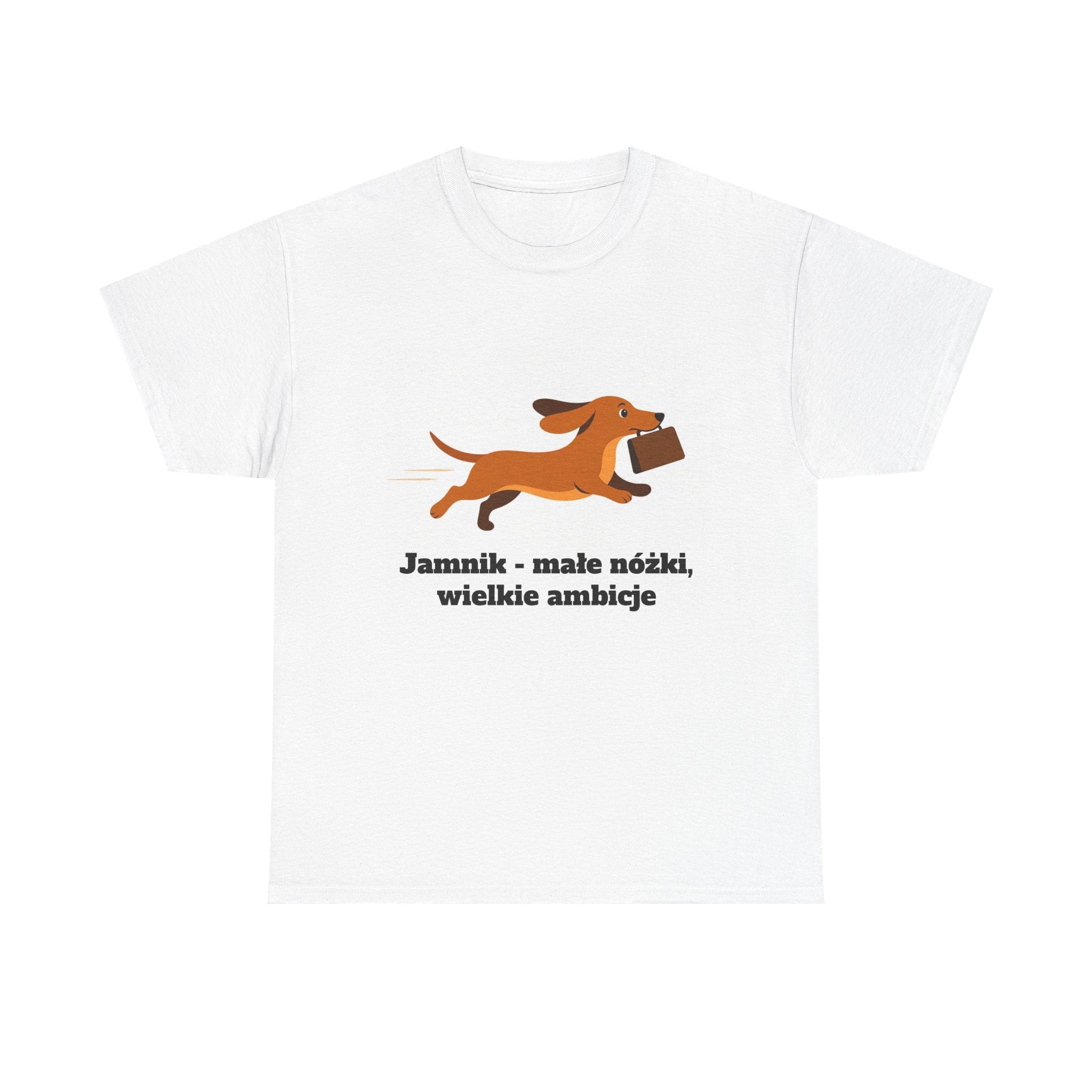 Koszulka unisex z Grubej Bawełny - Jamnik grafika